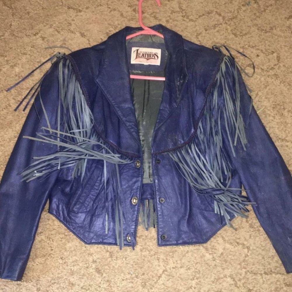 Diamond leathers El Paso vintage blue jacket